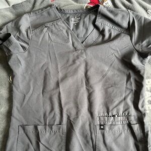 Gray Scrub Top